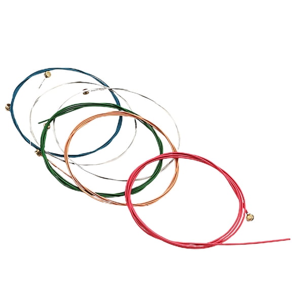 LOLIPPYY 6Pcs Replacement Guitar Strings Steel Acoustic Metal for Balanced Warm Sound