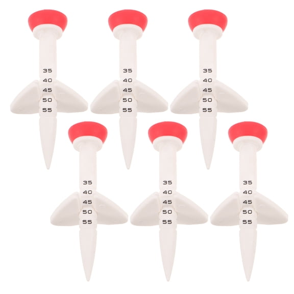 LOLIPPYY 6-Pack Reusable Adjustable Golf Tees with Stable Placement for Driving Range Practice and Golf Simulator Training