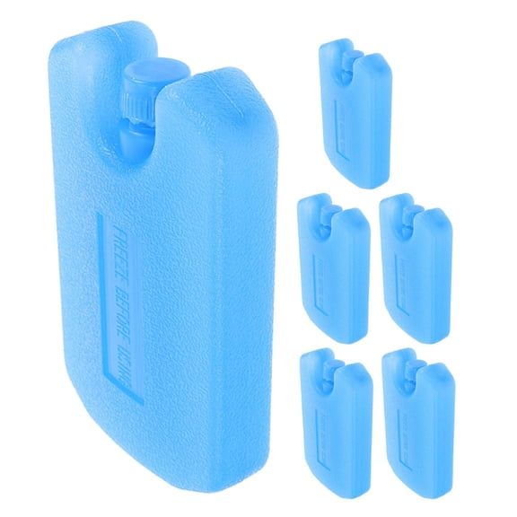 LOLIPPYY 6Pcs Reusable Blue Ice Packs for Cooler Portable Freezer Blocks with High Cooling Efficiency