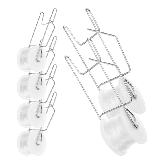 LOLIPPYY 6Pcs Reusable Plated Silver Tomato Cage Roller Hooks for Efficient Greenhouse Crop Hanging