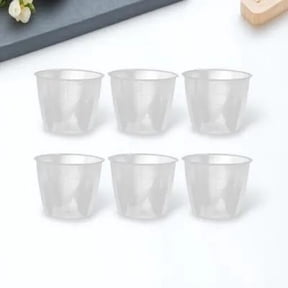 LOLIPPYY Set of 6 Transparent Plastic Rice Measuring Cups for Rice Cooker with Portable and Design