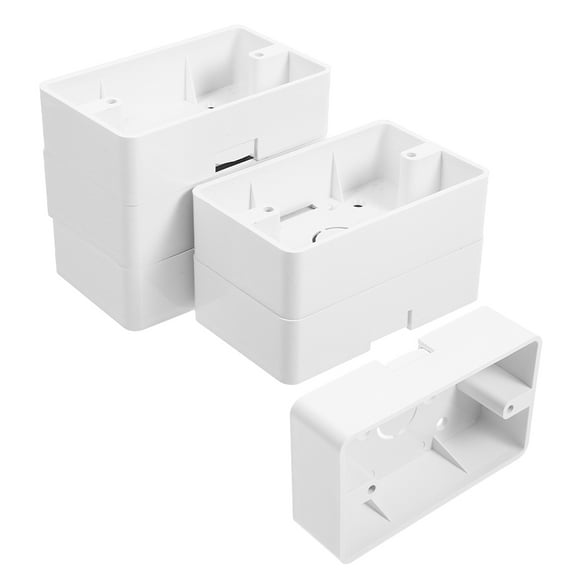 LOLIPPYY 6Pcs Safety Switch Box Junction Box ABS White for Home Installation