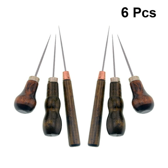 LOLIPPYY 6Pcs Sewing Craft Tool Kits Practical Perforating Awl Set for Home Repair Assorted Colors