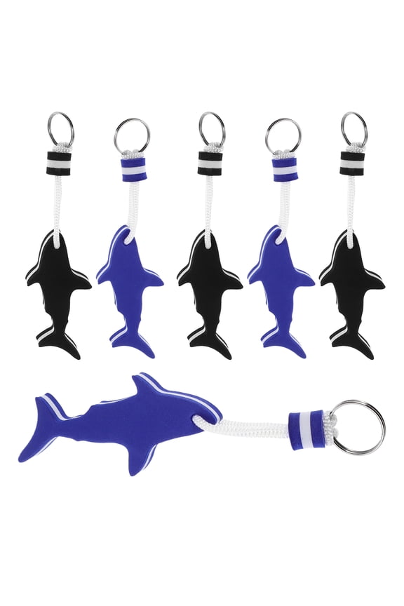 6Pcs Shark Floating Keychain Eva Water Resistant Key Float for Boating Beach and Sailing Accessories
