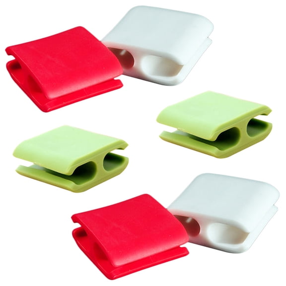 LOLIPPYY 6Pcs Silicone Cable Manager Assorted Color Cord Protection Desktop Use