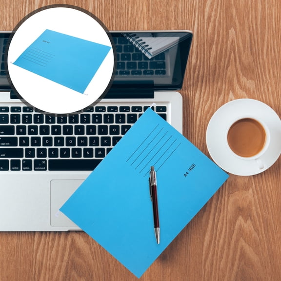 LOLIPPYY 6Pcs Sky Blue Hanging File Folder with Iron Hooks for Bills Letters and Receipt Organization