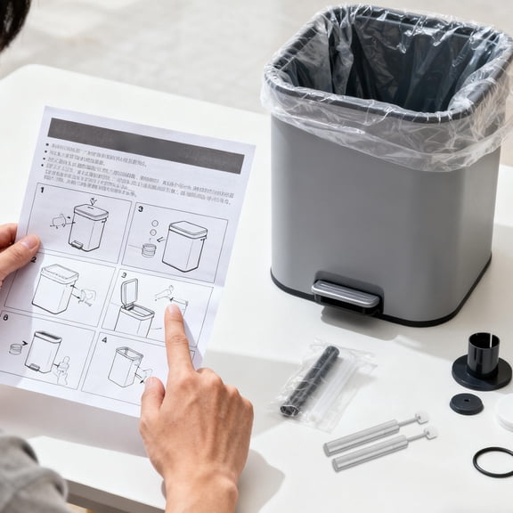 LOLIPPYY 6Pcs Soft Closing Trash Can Lid Damper Replacement Quiet Hydraulic Mechanism Grey