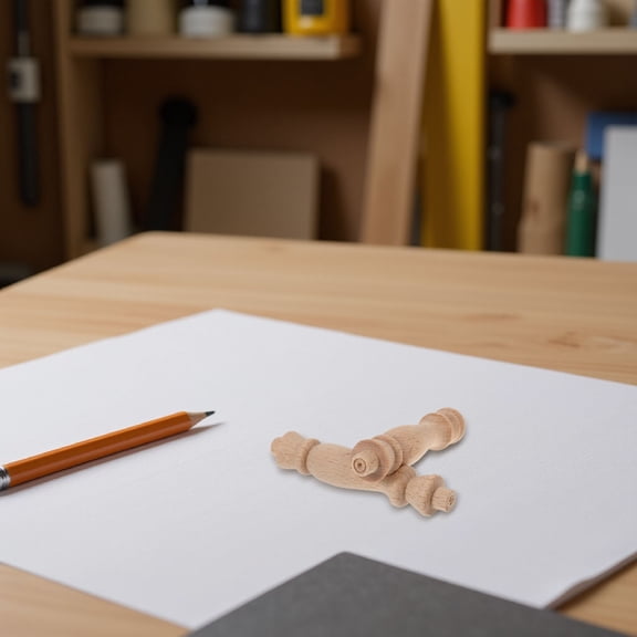 LOLIPPYY 6Pcs Solid Wood Balustrade Posts with Natural Grain for Indoor Home Decoration and Staircase Support