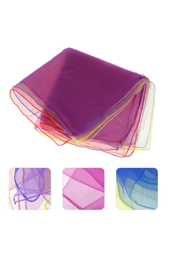 Play Silks Juggling Scarves 6 Pieces 24x24 Inches Lightweight Kids and Adults