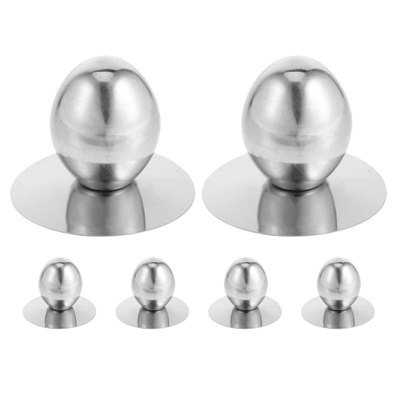 LOLIPPYY 6-Pack Stainless Steel Replacement Pan Lid Knobs Handles for Universal Pot Covers, and Easy to Install