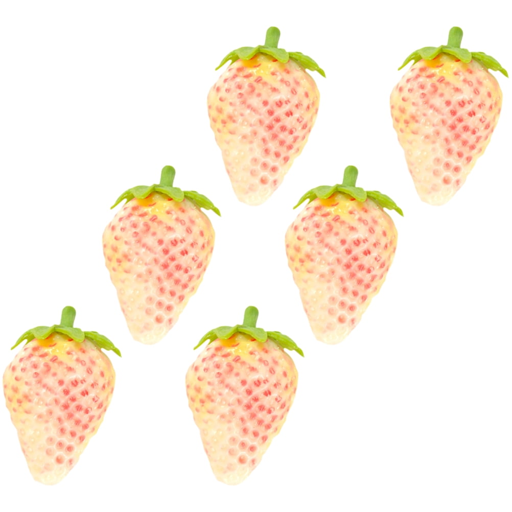 LOLIPPYY 6-Piece Strawberry Party Favor Set PVC Decorations for Home ...
