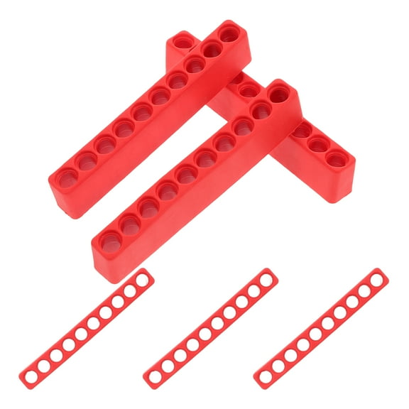 LOLIPPYY 6Pcs Sturdy Plastic Bit Holder Organizer for Drill Bits and Screwdriver Storage Red