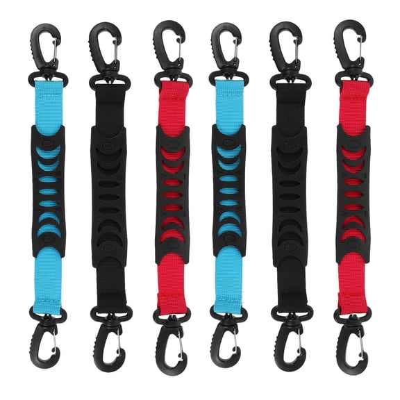 LOLIPPYY 6Pcs Stylish Triple Color Skate Strap for Carrying Ice Skates Roller Skates and Snowboard Boots