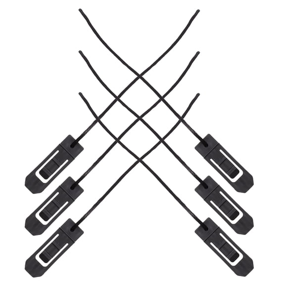LOLIPPYY 6-Pack Universal Surfboard Tail Clip Fin Locks, Black Plastic Board Fin Retention Clips for Secure Fit