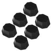 LOLIPPYY 6pcs Tennis Racket Grip End Cap Black Plastic Handle Protector