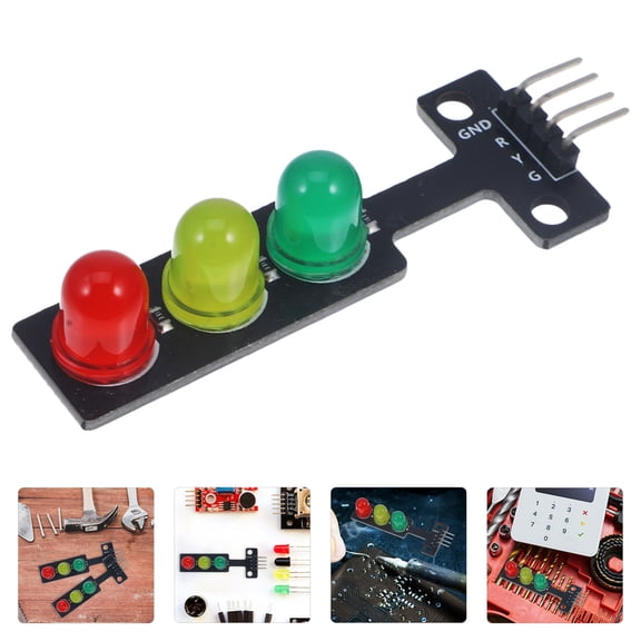 LOLIPPYY 6Pcs Traffic Light Signal Module Multi Color Pcb Material for Teaching and DIY Traffic Models