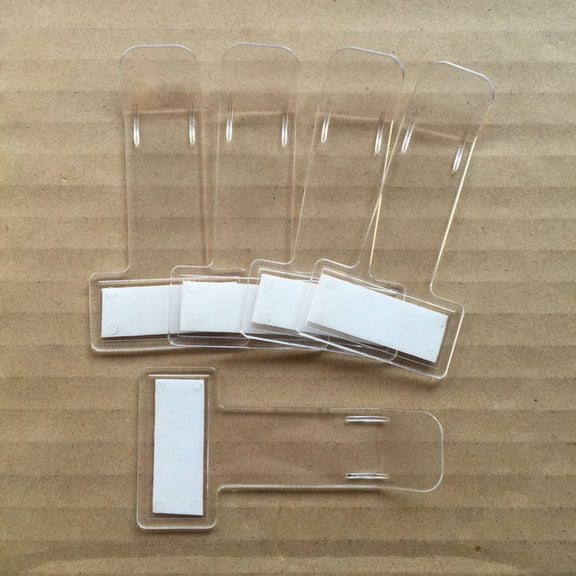 LOLIPPYY 6Pcs Transparent Plastic Ticket Folder Bill Clip for Car Windscreen Note Holder