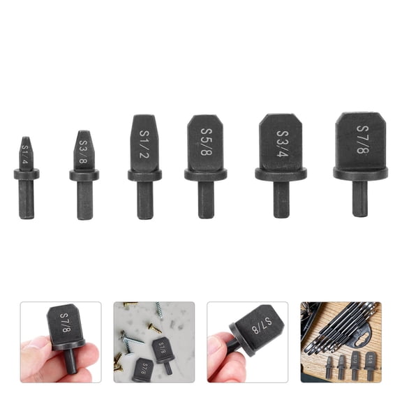 LOLIPPYY 6Pcs Tube Reamers and Flare Tools Black Steel for Home Use Copper Pipes
