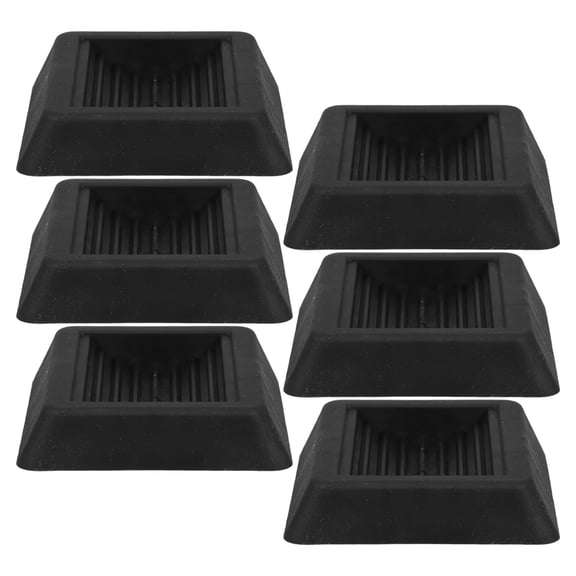 LOLIPPYY 6-Pack Black Rubber Furniture Caster Cups Universal Fit for Washing Machine Legs and Heavy Furniture