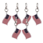 LOLIPPYY 6-Pack USA Flag Keychains, Lightweight Material, Ideal for Keys, Bags, and Accessories Decoration