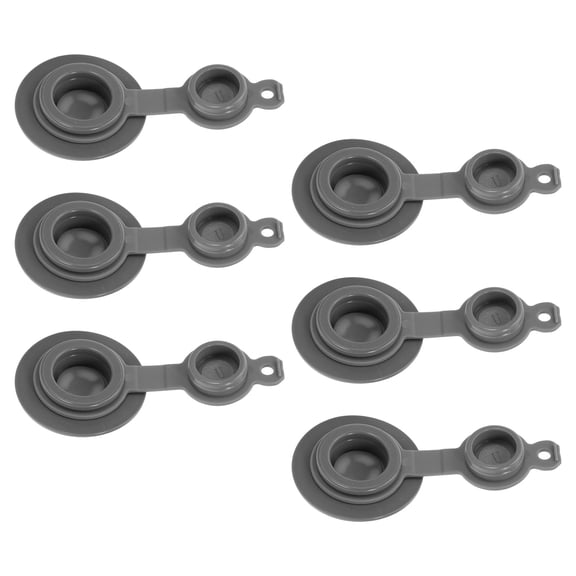 LOLIPPYY 6-Pack Vacuum Bag Air Valve Sealing Accessories for Compression Storage Bags, Plastic Grey Set