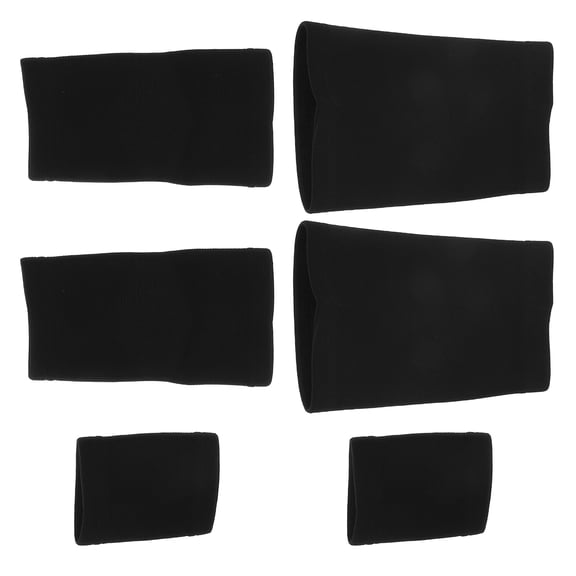 LOLIPPYY 6Pcs Versatile Black Sports Knee Pads with Elbow Wrist Guards for Soccer Running