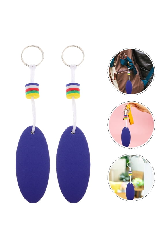 6Pcs Versatile Floating Keychain Oval Foam Design for Surfing Swimming and Boating Accessories