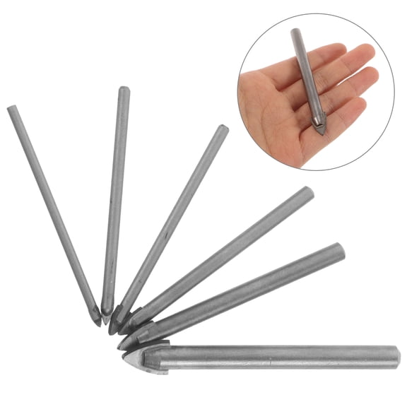 LOLIPPYY 6-Piece Glass Drill Bit Set for Accurate Drilling in Tile, Porcelain, Ceramic, Concrete