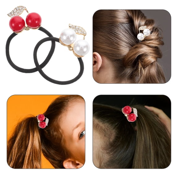 LOLIPPYY 6Pcs Versatile Hair Accessories For Girls Assorted Color Circular Rhinestone Hair Ties For Ladies And Women