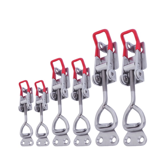 LOLIPPYY 6Pcs Vertical Toggle Clamp Steel Latch with Plastic Grip for Trunk Chest and Boxes