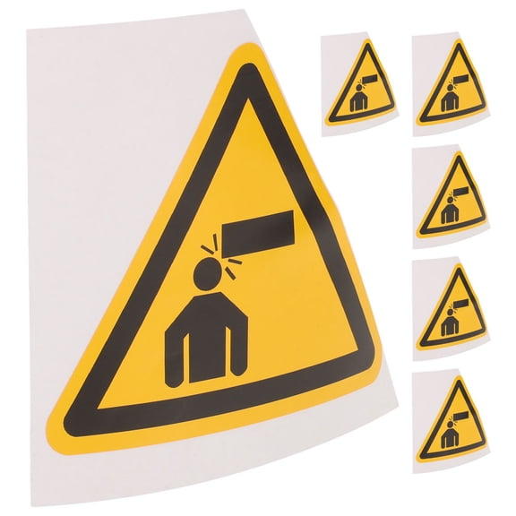 LOLIPPYY 6Pcs Watch Your Head Caution Sticker Multi Use Wall Warning Label for Parking and Warehouse
