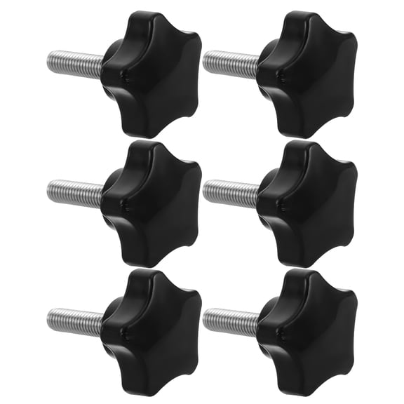 LOLIPPYY 6Pcs Wear Resistant Stainless Steel Star Hand Knobs for Precision Adjustment in Woodworking and Lawn Equipment