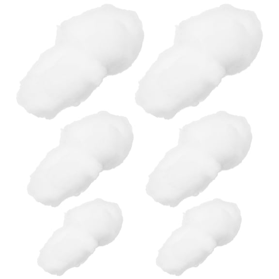 LOLIPPYY 6-Pack White Cloud Hanging Ceiling Decorations for Indoor Room Decor, Kids Bedroom and Nursery Ornament Set