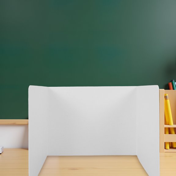 LOLIPPYY 6Pcs White Desk Privacy Panel Plastic School Divider Easy Installation