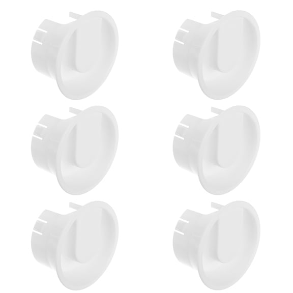 LOLIPPYY 6Pcs White Glass Jug Lids Replacement Plastic Caps for Fruit Juice Pitchers