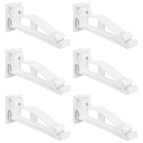 LOLIPPYY PVC Gutter Hangers Heavy Duty White for Home DIY Friendly 6Pcs