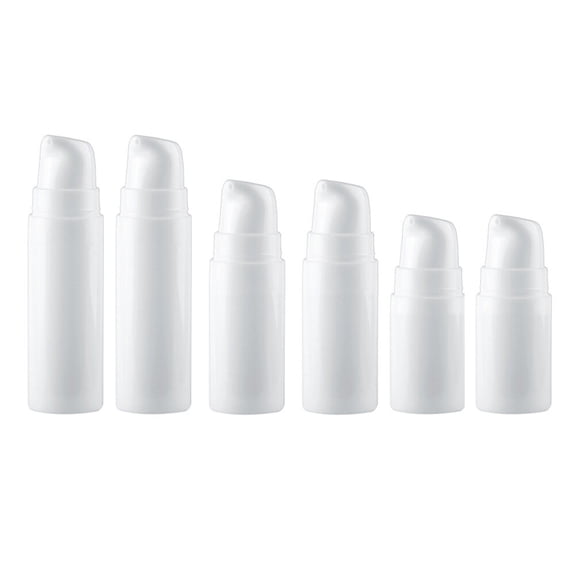 LOLIPPYY 6-Pack White Leak-Proof Refillable Travel Bottles for Toiletries, Portable Storage Containers for Easy Use