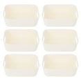 thumbnail image 1 of LOLIPPYY 6-Pack White Plastic Storage Boxes, Simple Style Containers for Home, Office, and Everyday Organization, 1 of 6