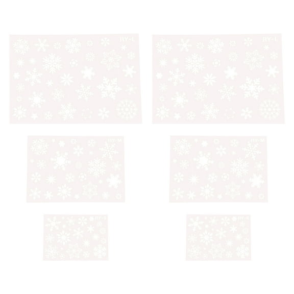 LOLIPPYY Set of 6 White Snowflake Stencils for Painting, Scrapbooking, and Holiday Christmas Crafts