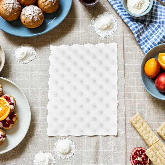 LOLIPPYY 6Pcs White Sugarcraft Fondant Sponge Pads for Gentle Cake Shaping and Edible Flower Drying Mat