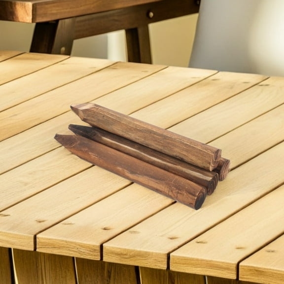 LOLIPPYY 6Pcs Wood Border Edging Brown for Boundary Definition in Flower Beds