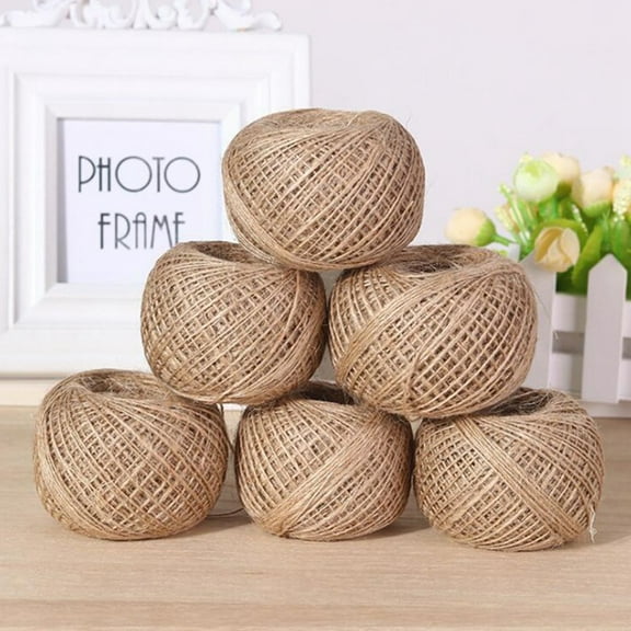 LOLIPPYY 6 Pieces Woven Jute String Decorative Rope with for Festival and Event Decorations