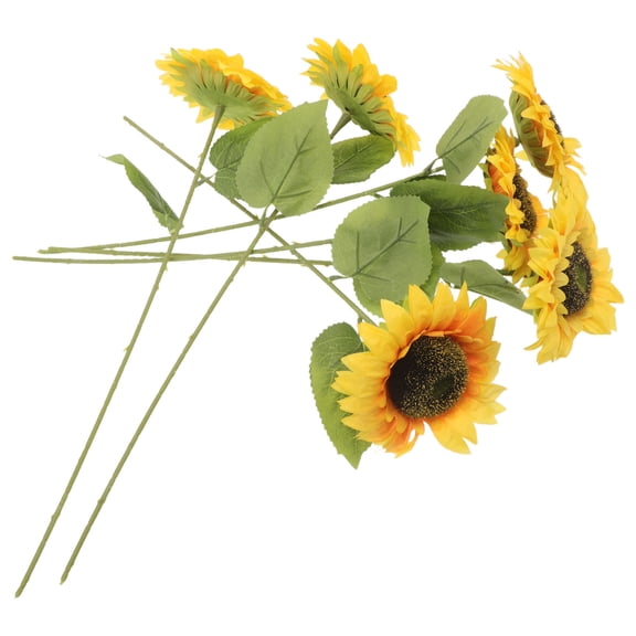 LOLIPPYY 6-Pack Yellow Artificial Sunflowers with Stems for Floral Arrangements, Vase Decor, and Home Decoration