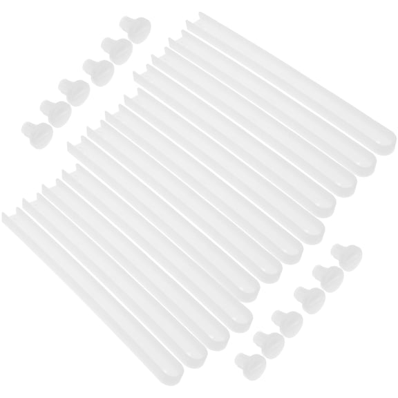 LOLIPPYY 6Sets Soft Close White Plastic Drawer Slides Smooth Frictionless Drawer Guide Rails