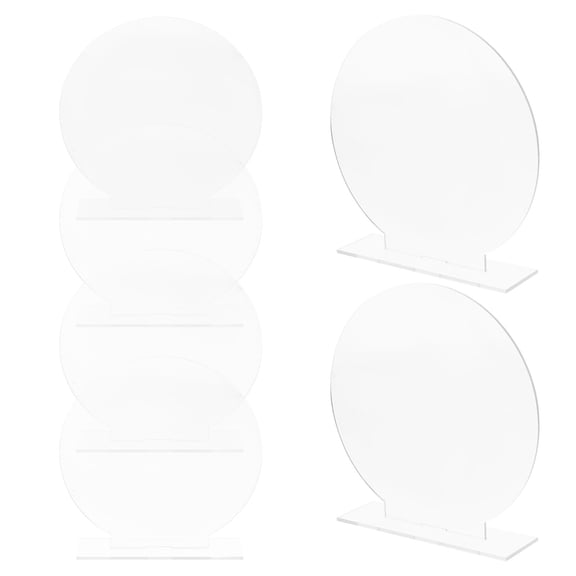 LOLIPPYY 6Sets Transparent Acrylic Table Number Signs with Stand Smooth Surface