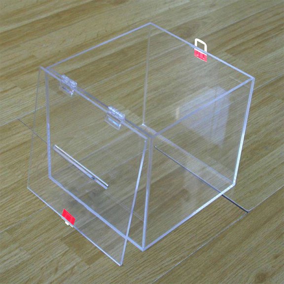 LOLIPPYY 6pcs Acrylic Hinge Latches Lock for Securing Cabinets - Transparent Sleek Design