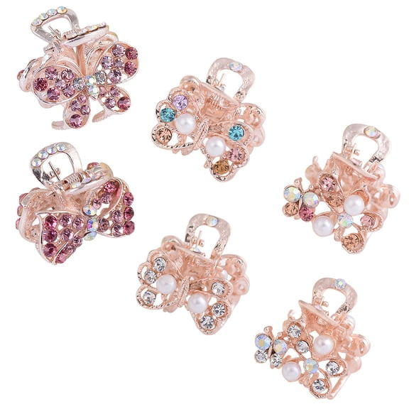 LOLIPPYY 6pcs Butterfly Mini Claw Hair Clips Made from Alloy Great for Styling Hair for Teenagers
