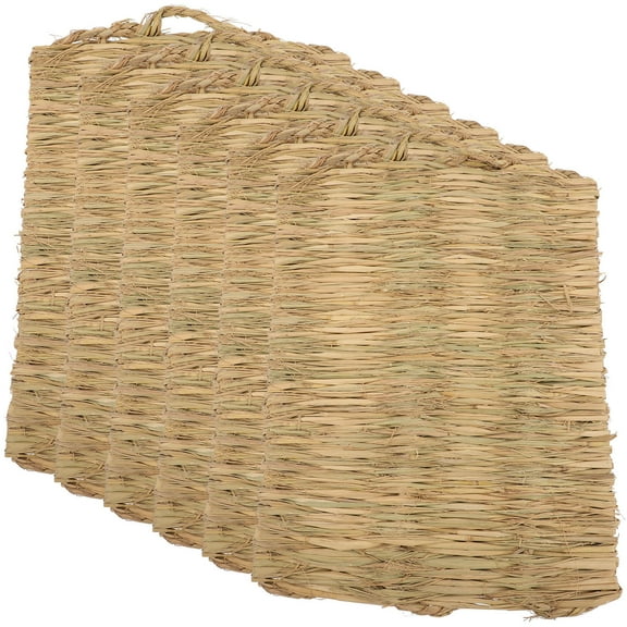 LOLIPPYY 6pcs Chicken Nest Pads Natural Grass for Chicken Coop Comfort