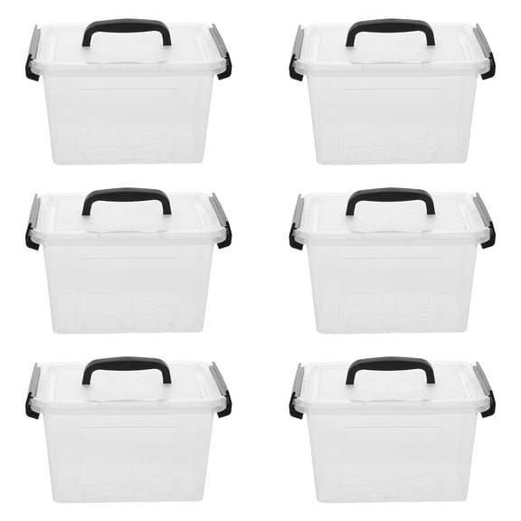 LOLIPPYY 6pcs Clear Toy Storage Bins For Organizing Stationery In Classroom Design