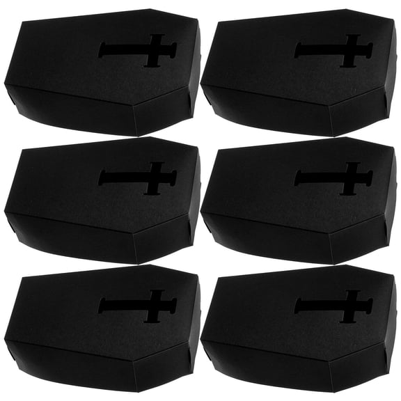 LOLIPPYY 6 Pcs Coffin Boxes, Party Favor Boxes, Event Decorations, Haunted House Props for Parties
